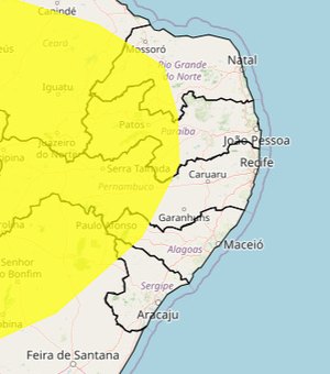 Inmet emite alerta de baixa umidade para o Sertão de Alagoas nesta sexta (4)