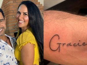 Graciele revela que caiu no choro ao descobrir tatuagem de Zezé