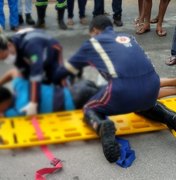 [Vídeo] Colisão deixa homem gravemente ferido em Porto Calvo