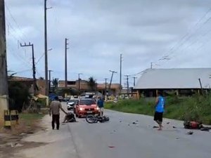 Colisão entre motos deixa dois feridos na AL-105 São Luís do Quitunde