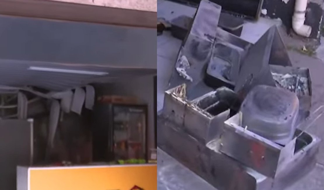 Incêndio em fritadeira de pastelaria mobiliza bombeiros na Jatiúca, em Maceió