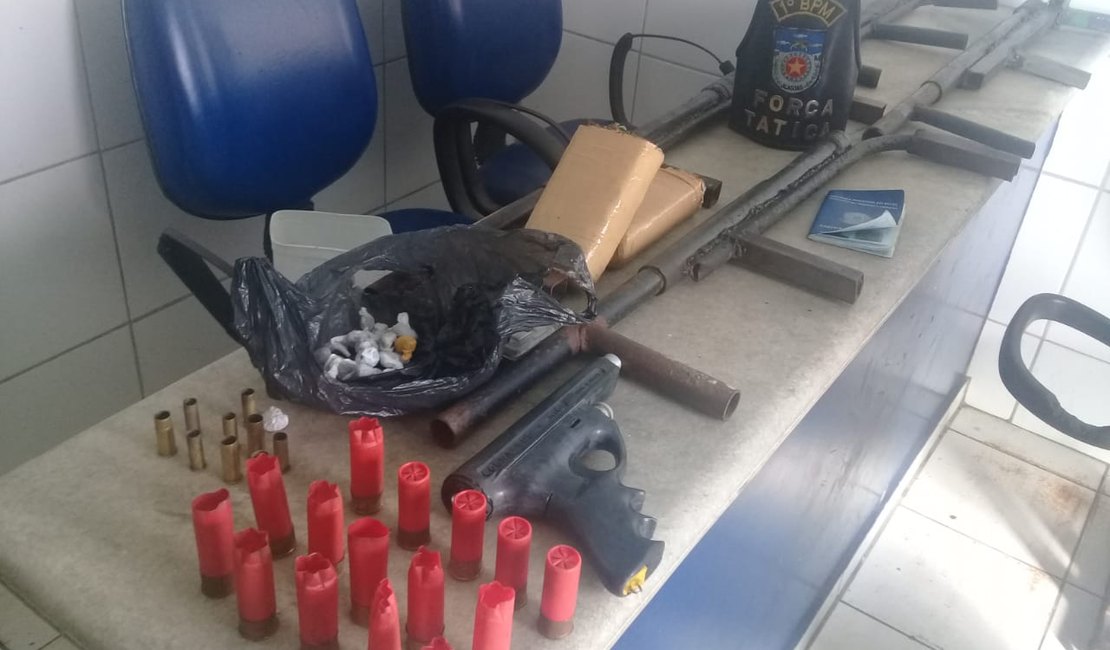 Operação da polícia prende homem e apreende armas e drogas em Maceió