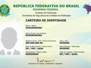 Nova carteira de identidade começará a ser emitida na semana que vem