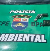 PM flagra abate ilegal e prende homem com arma irregular em Anadia