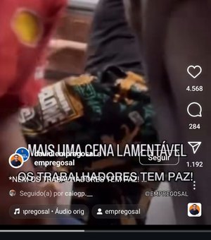 [Vídeo] ﻿Rivais de torcidas organizadas brigam dentro de ônibus em Maceió