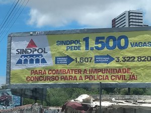 Sindpol pede abertura de 1.500 vagas para concurso de agente da PC