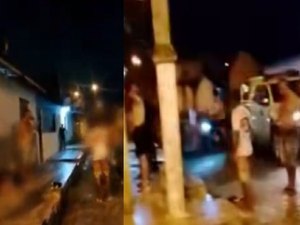 [Vídeo] Após assaltar mulher, dupla é perseguida e espancada por moradores no Santos Dumont