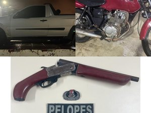 Criminosos roubam veículos, trocam tiros com a  polícia e um deles é preso