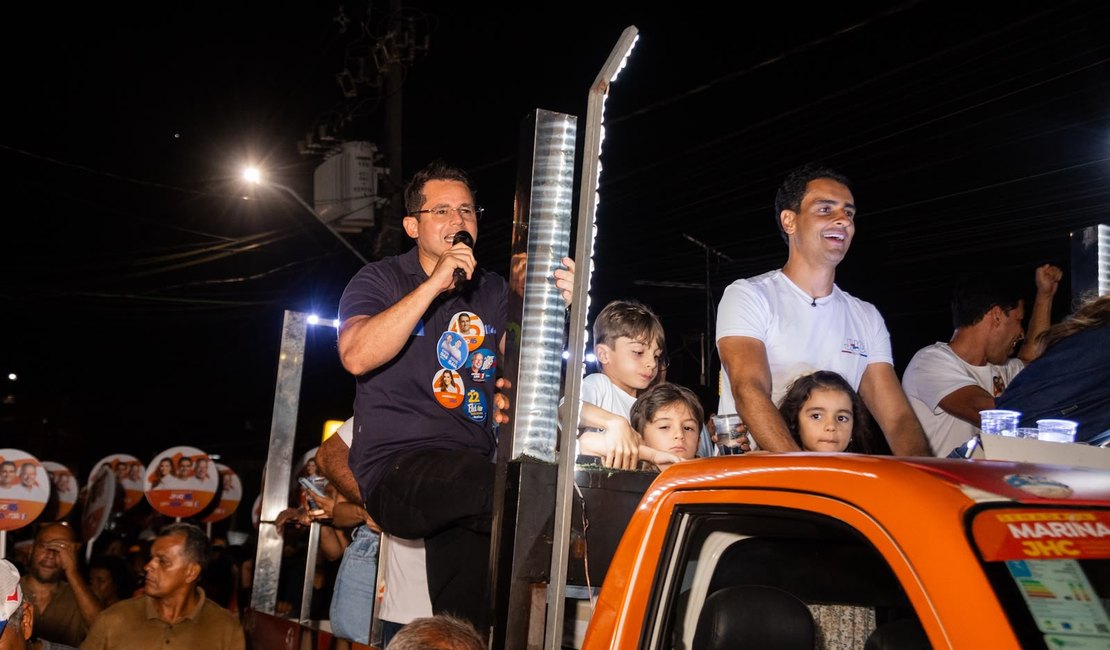 Gunnar e Mesaque promovem grande carreata com JHC e Marina em Maceió