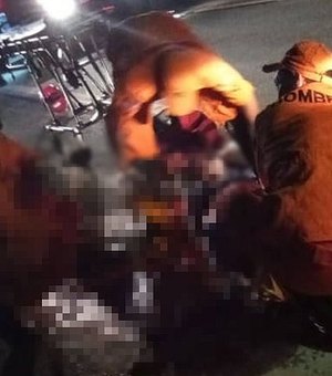 Sem capacete, jovem fica ferido após cair de moto em União dos Palmares