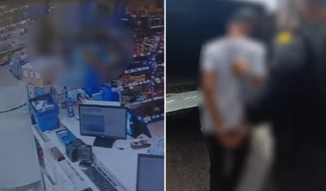 Grupo que invadia farmácias em Maceió é preso e R$ 3 mil em material recuperado