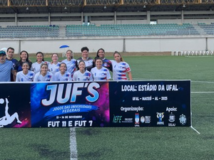 Futebol feminino da Ufal brilha e garante o primeiro e segundo lugares nos JUFs