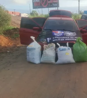 Dupla é presa transportando 35kg de maconha em São Miguel dos Campos