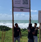 Placas de balneabilidade são instaladas em praias de Maceió