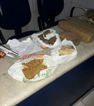 Homem é preso com maconha, crack e pistola em Rio Largo