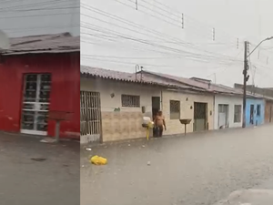 Chuvas intensas atingem São Miguel dos Campos e deixam ruas alagadas