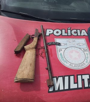 Polícia Militar apreende espingarda artesanal em Colônia Leopoldina