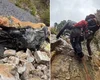 Homem despenca de 90 metros de altura com picape, que fica toda destruída, mas ele escapa com ferimentos leves