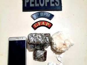 Mulher é presa com maconha e cocaína, em São Sebastião