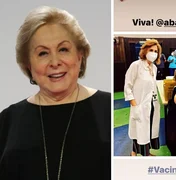 Aos 81 anos, Aracy Balabanian é vacinada contra a Covid-19