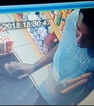 [Vídeo] Câmeras de segurança flagram furto dentro de mercadinho, no bairro Poço