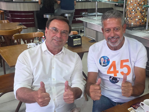 Após votar em Maceió, Arthur Lira segue para Arapiraca e recebe elogios de Luciano Barbosa
