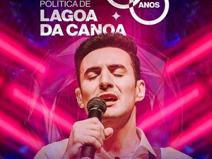 Leandro Borges será uma das atrações da festa de emancipação política de Lagoa da Canoa