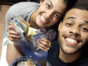 Noivos juntam mais de R$ 8 mil em galão de água para se casar