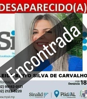 Funcionária da prefeitura de Arapiraca que estava desaparecida  foi encontrada