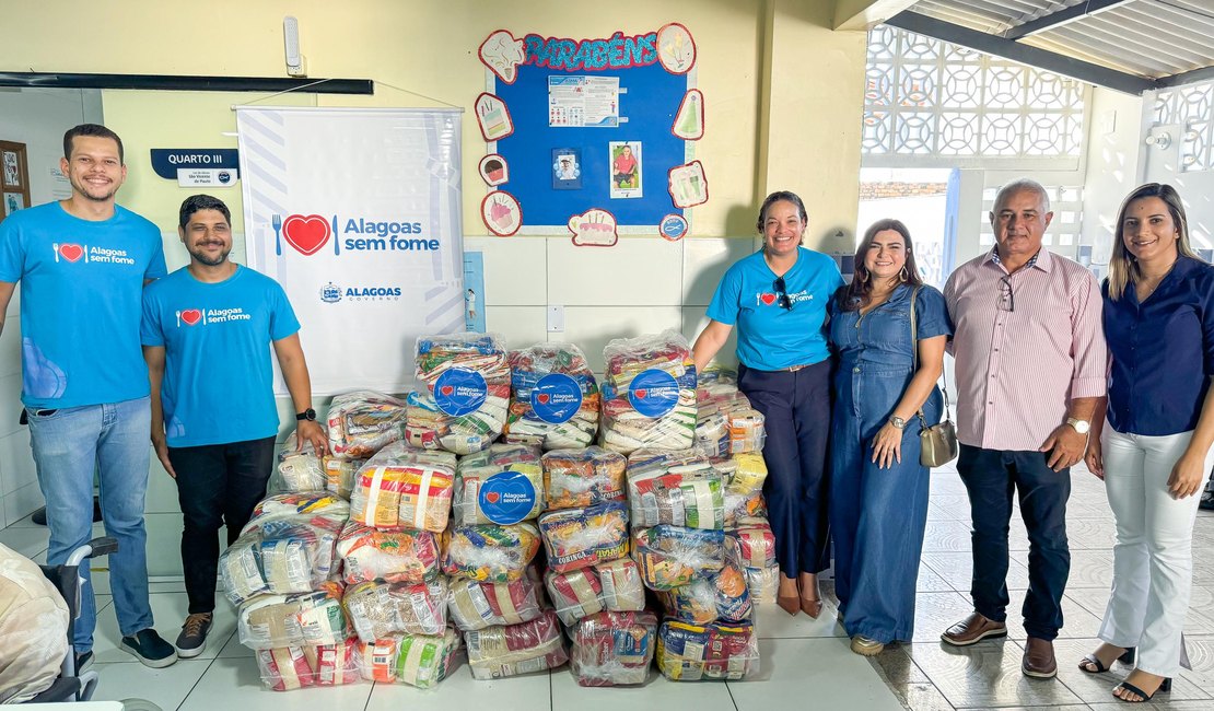 Lar de Idosos recebe uma tonelada de alimentos do programa Alagoas Sem Fome