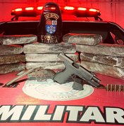 Polícia Militar apreende duas armas de fogo e quase 11kg de drogas em Maceió