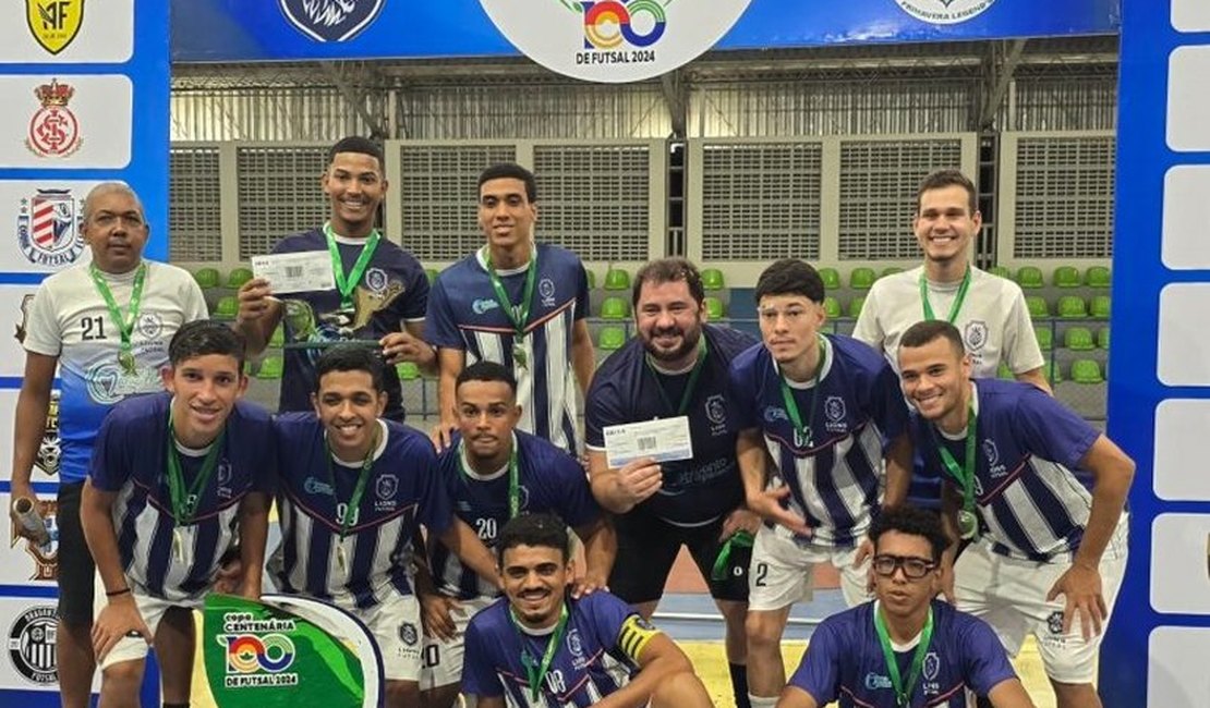 Lions conquista título de campeão da 2ª Copa Centenária Arapiraca de Futsal 2024