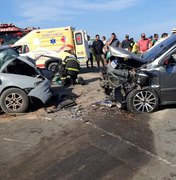 Colisão frontal deixa quatro pessoas feridas na zona rural de São Luís do Quitunde