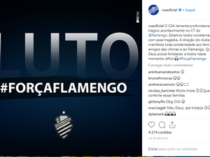 Times alagoanos prestam solidariedade ao Flamengo após incêndio