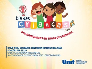 Drive-thru solidário: ação recolhe brinquedos para crianças carentes