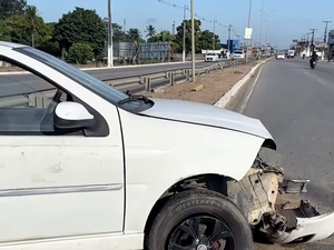 Motorista perde controle da direção, sai da pista e assusta moradores na AL-220, em Arapiraca
