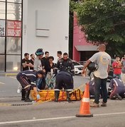 Motociclista tem fratura na perna após colisão na Av. Tomás Espíndola, em Maceió