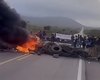Indígenas bloqueiam BR-423 com pneus e galhos queimados em Água Branca