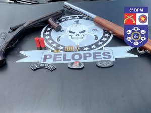 Homem é preso com espingardas e munições, em São Sebastião
