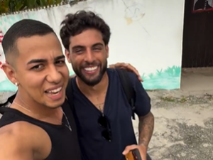 Influenciador alagoano conhece Yuri Alberto durante férias em Barra de São Miguel