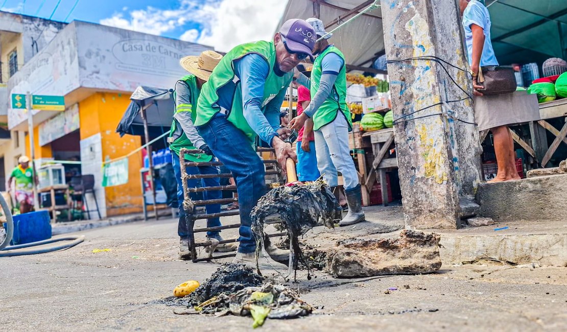Prefeitura de Girau do Ponciano realiza mutirão de limpeza em bueiros do Centro Urbano