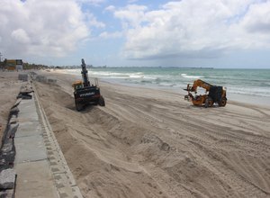 Obra de contenção no Pontal da Barra avança e chega a 90% de conclusão