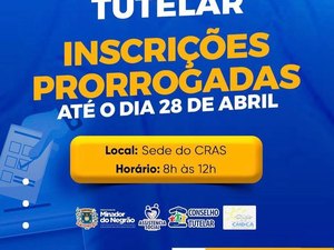 Inscrições para conselho tutelar é prorrogada em Minador do Negrão