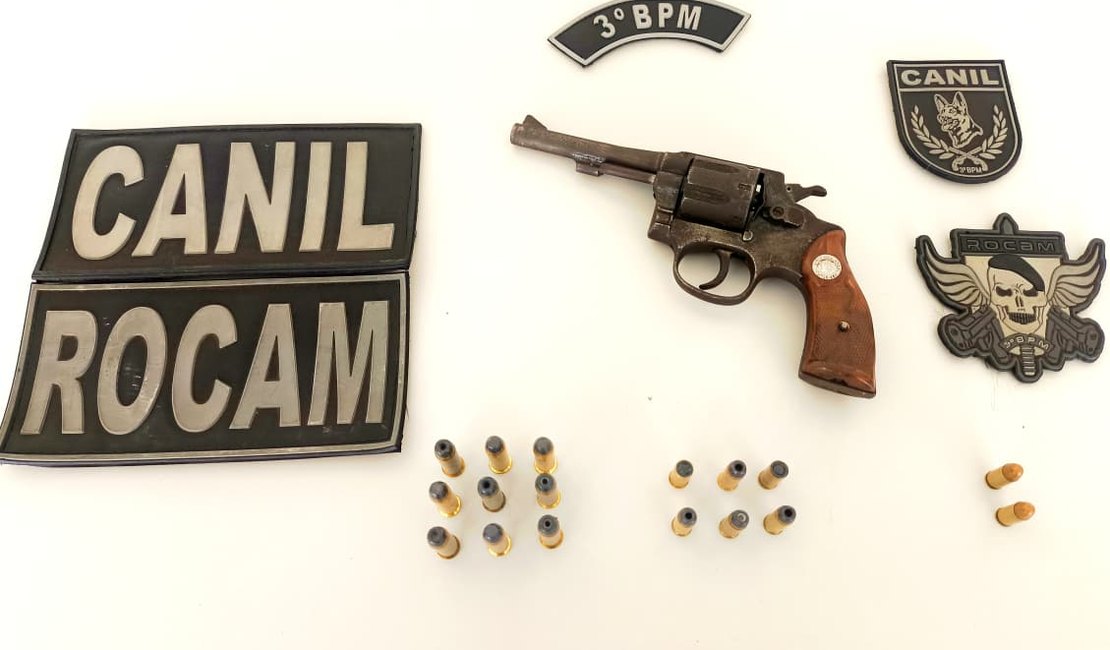 Adolescente é apreendida em Arapiraca com revólver e munições após denúncia