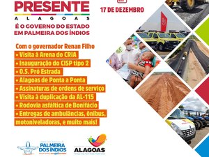 Governador Renan Filho e prefeito Julio Cezar inauguram Cisp nesta sexta (17) e anunciam novos investimentos para Palmeira dos Índios