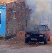 Incêndio em veículo assusta moradores no Litoral Norte de Alagoas