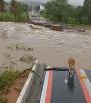 [Vídeo] Moradores do Povoado Pai Mané em Dois Riachos ficam ilhados com as fortes chuvas