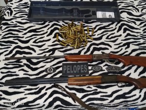 Idoso é preso com espingardas em São Sebastião