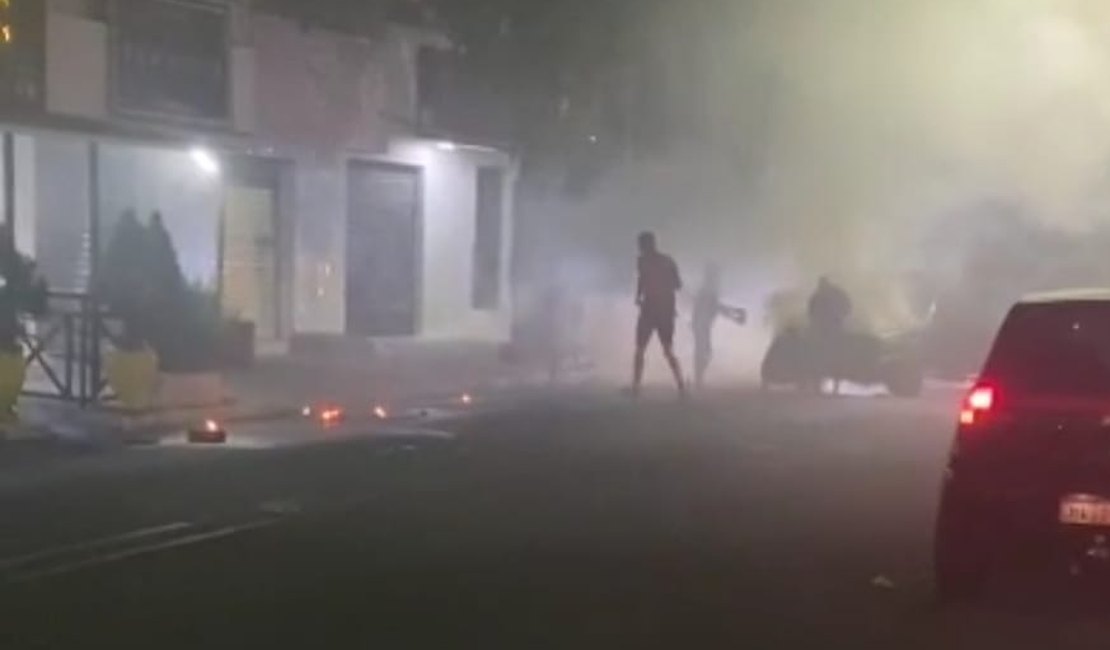 Carro pega fogo em Santana do Ipanema