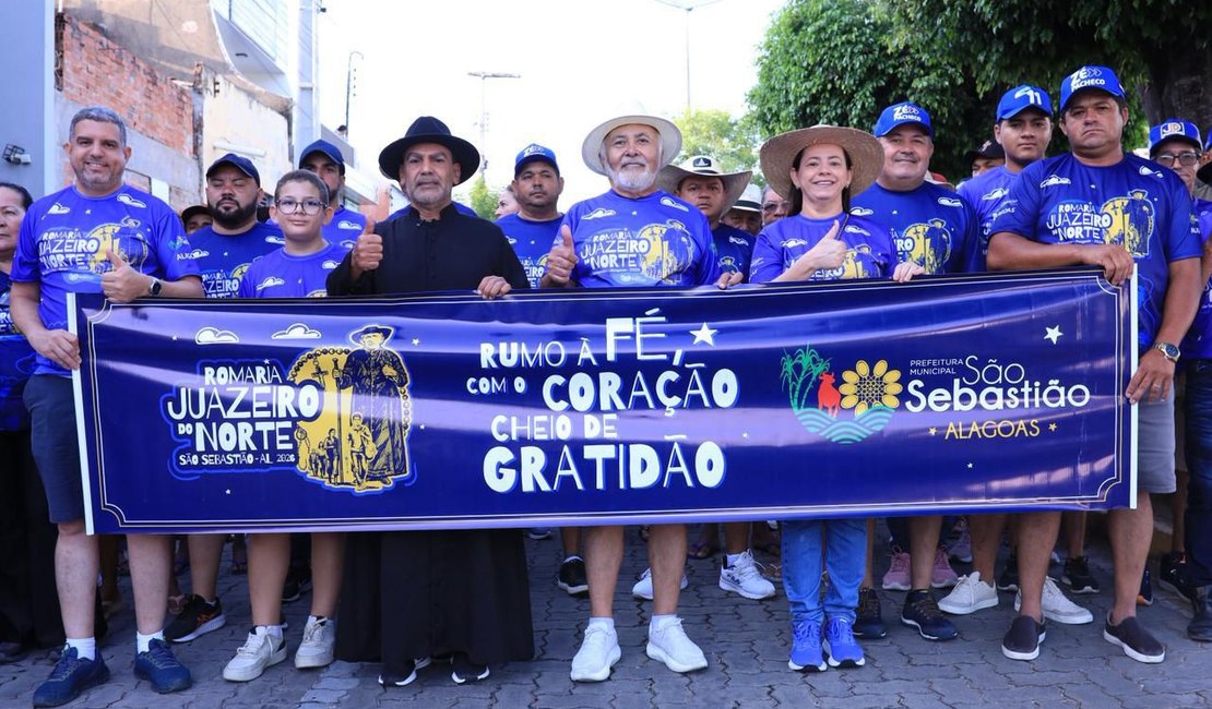 Com mais de 1.400 romeiros, São Sebastião realiza grande romaria em Juazeiro do Norte